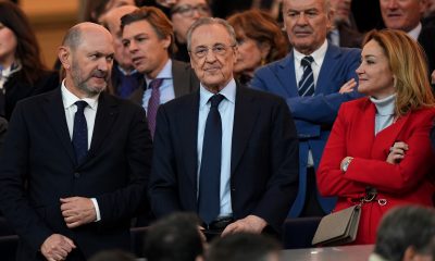 RFEF President Rafael Louzan with Florentino Perez of Real Madrid