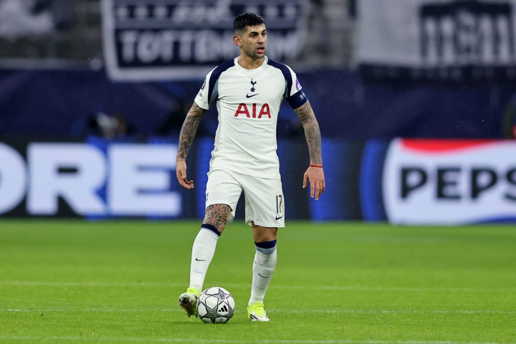 Cristian Romero of Tottenham Hotspur