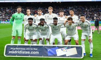 Real Madrid players pose