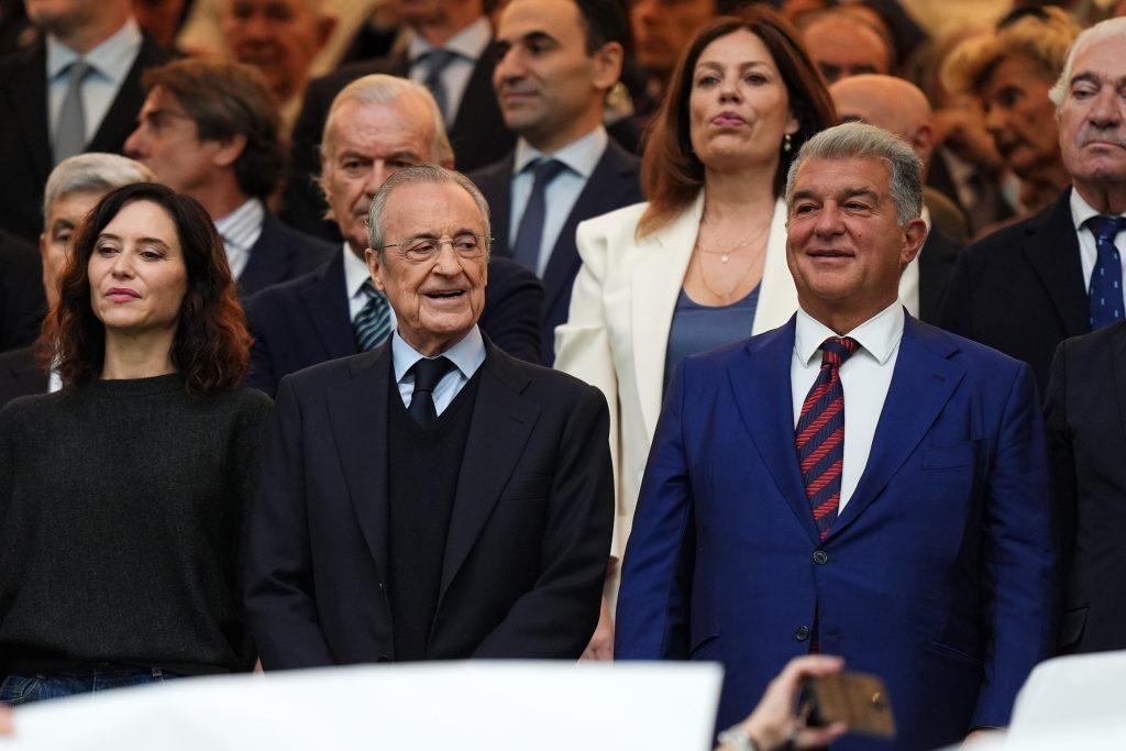 Florentino Perez, President of Real Madrid, and Joan Laporta, President of FC Barcelona
