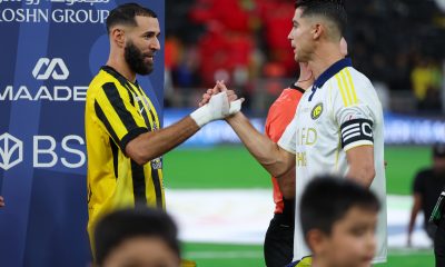 Karim Benzema of Al Ittihad and Cristiano Ronaldo of Al Nassr