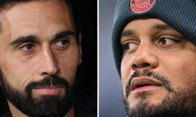 Alvaro Arbeloa, head coach of Real Madrid and Vincent Kompany, Head Coach of Bayern Munich