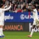 Kylian Mbappe and Vinicius of Real Madrid