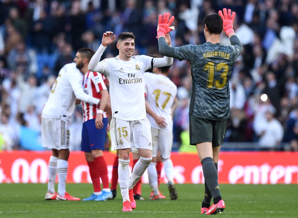 Thibaut Courtois, Federico Valverde, Real Madrid players