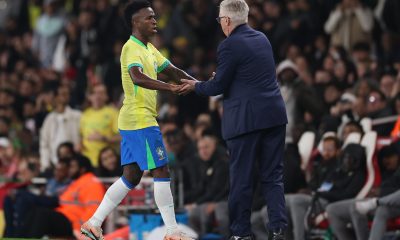 Vinicius Junior and Carlo Ancelotti of Brazil