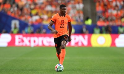 Denzel Dumfries of the Netherlands