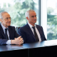 Jose Mourinho and Florentino Perez of Real Madrid